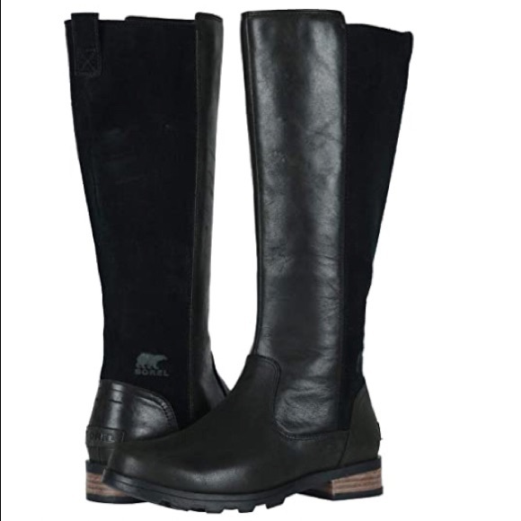 sorel emelie leather tall boots